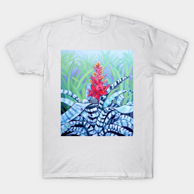 The Bromeliad Harlequin T-Shirt by artbyelly